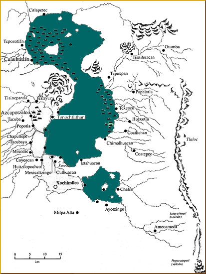 Mapa lagos del valle de M�xico 